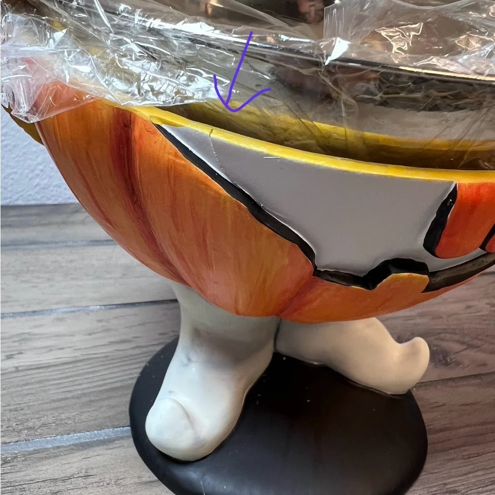 Department 56 Flip Top Ghost in Pumpkin Costume Candy‎ Dish NEW 2002 W/Box